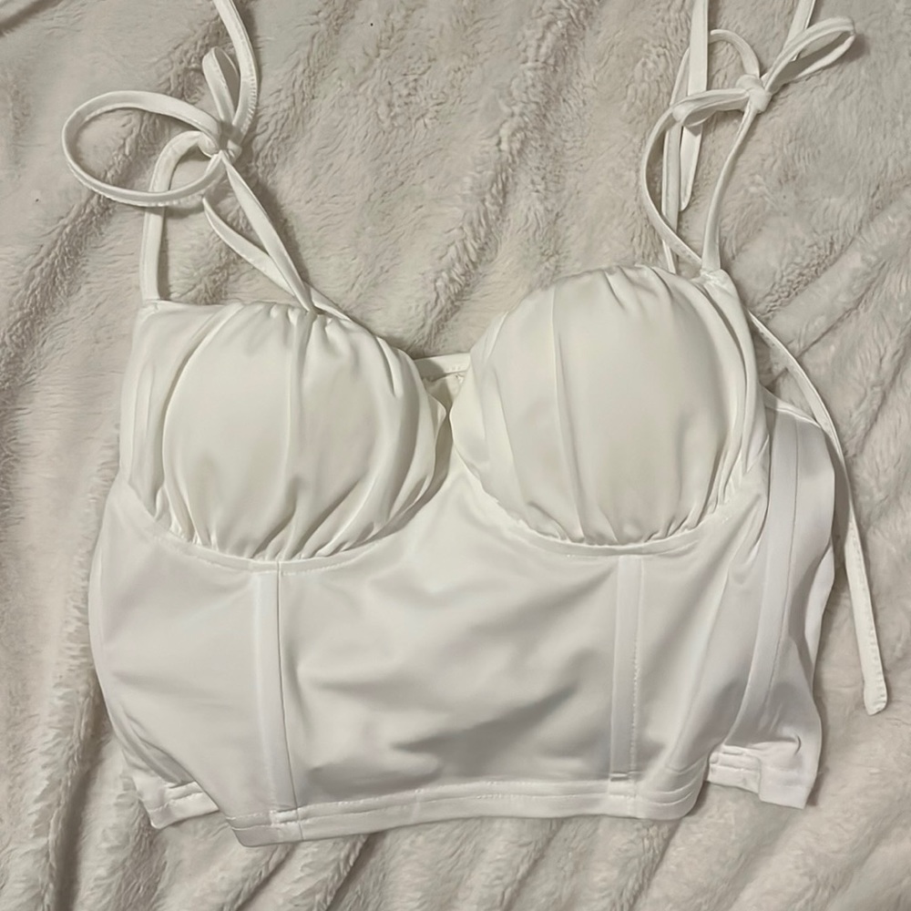 Corset white tang top